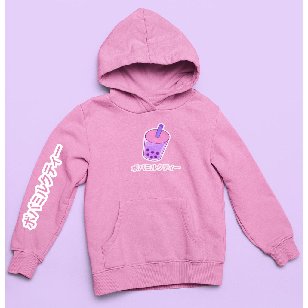 Hoodie Boba Milk Tea Kawaii Lovers Japan