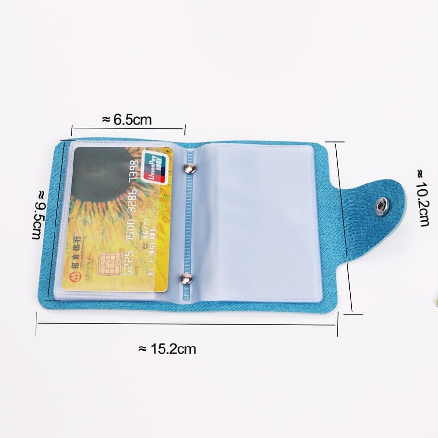 FUTAKO Dompet Kartu isi 24 / Dompet Kulit Kartu Nama / Card Clip RANDOM