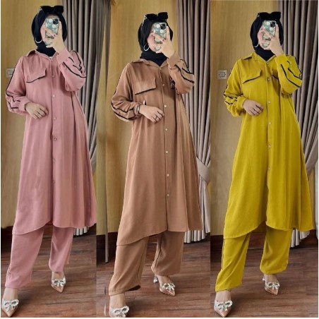 SAUQIAH SET / LONG TUNIK / SETELAN CRINKLE / SETELAN JUMBO / SETELAN BUSUI / ONE SET LONG TUNIK BAHA