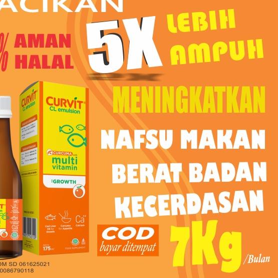 Terbaik Curvit Cl Emulsion Plus Racikan Obat penggemuk badan permanen dewasa dan anak Penambah berat