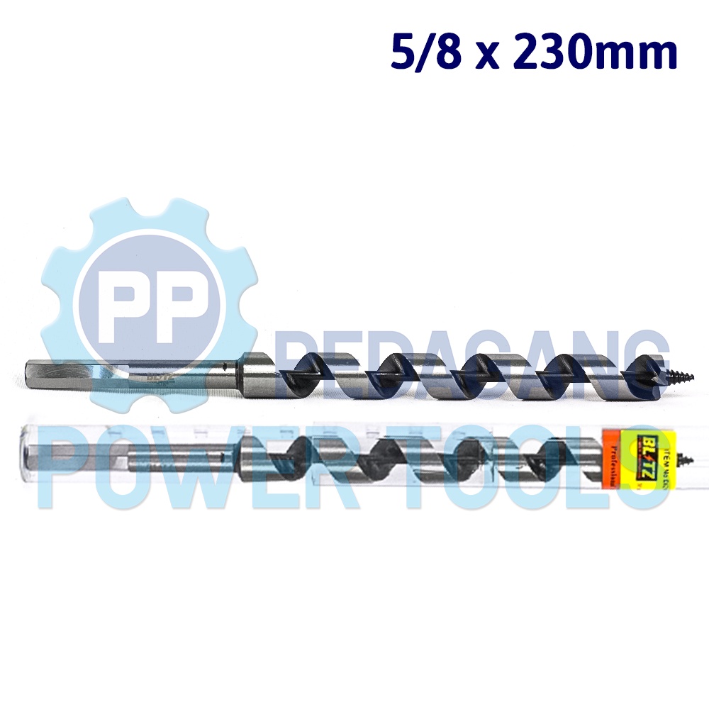 BLITZ AUGER BIT 5/8&quot; X 230 MM MATA BOR KAYU SPIRAL PANJANG WOOD DRILL