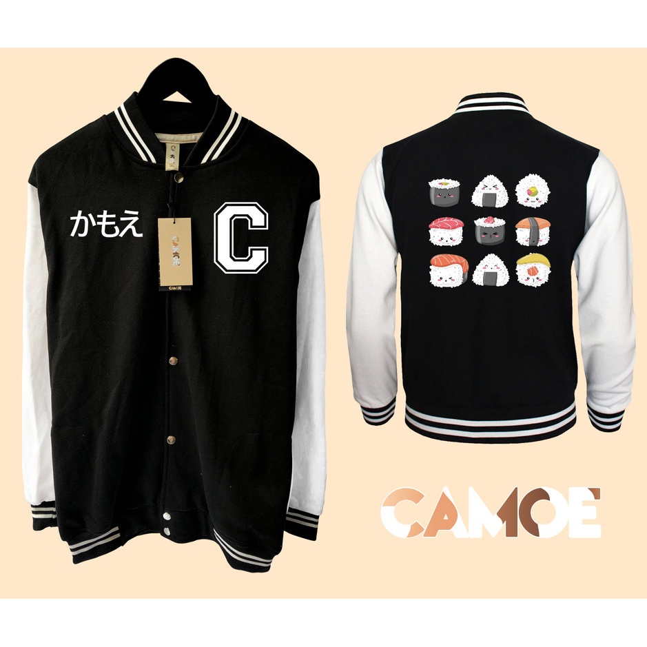 Jaket Varsity Premium CAMOE kawaii Sushi