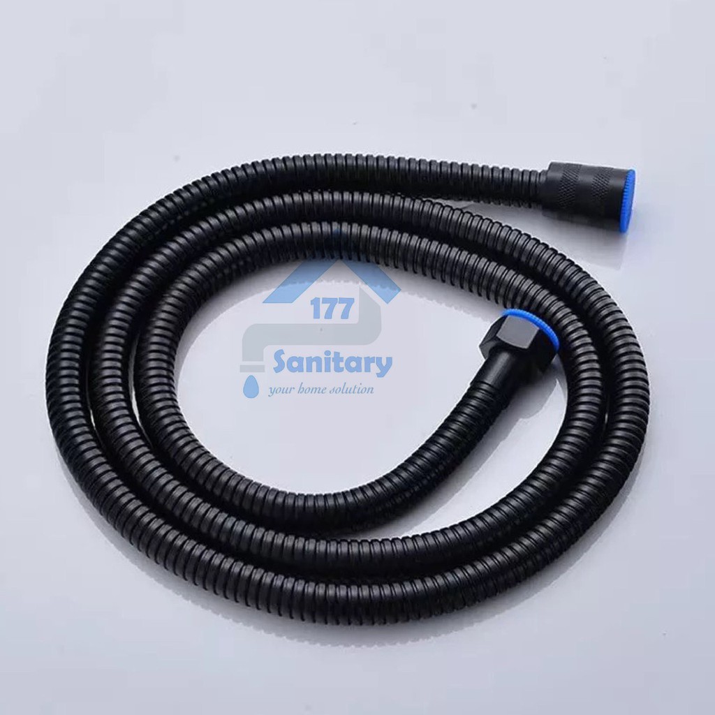 Selang Shower Fleksibel Stainless 304 HITAM 150 Cm-shower hose black utk shower mandi toilet flexible /D83