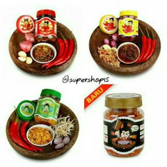 

Unik 6 pcs Sambal Mertua Teri / Bawang Level 3 / 5 / Bawang Goreng. MIX Berkualitas