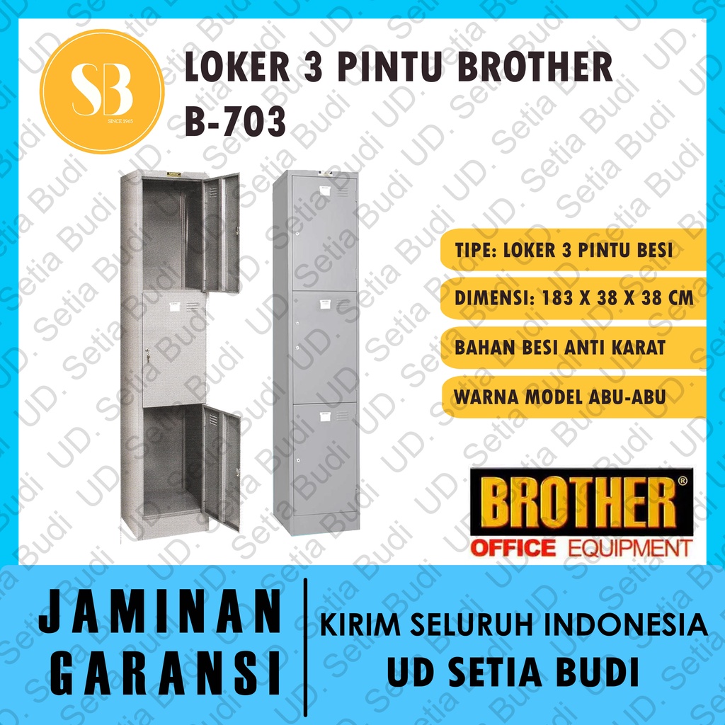 Loker 3 Pintu Lemari Locker Brother B-703