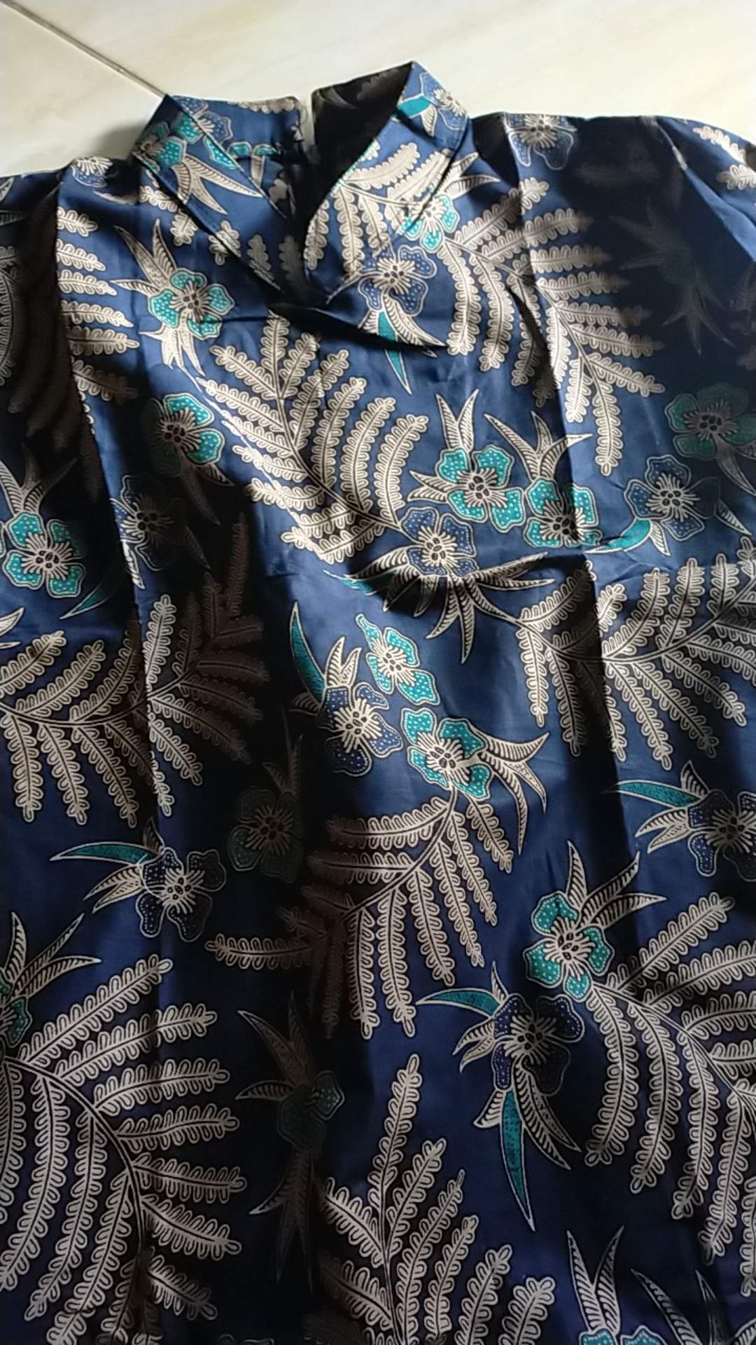 Tey-17 Batik Wanita Asj Sa Hrb026 Kenongo Kemeja Tosca Pendek