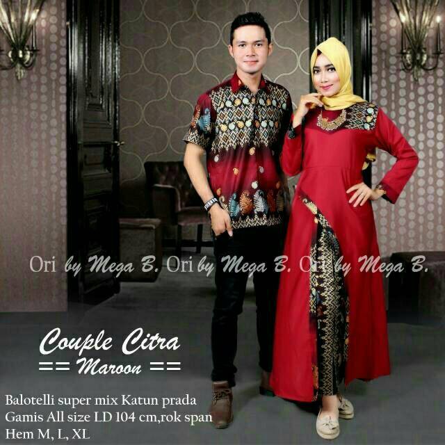 Casual dress long dress kebaya modern batik Couple batik modern grosir baju Couple citra vaganza