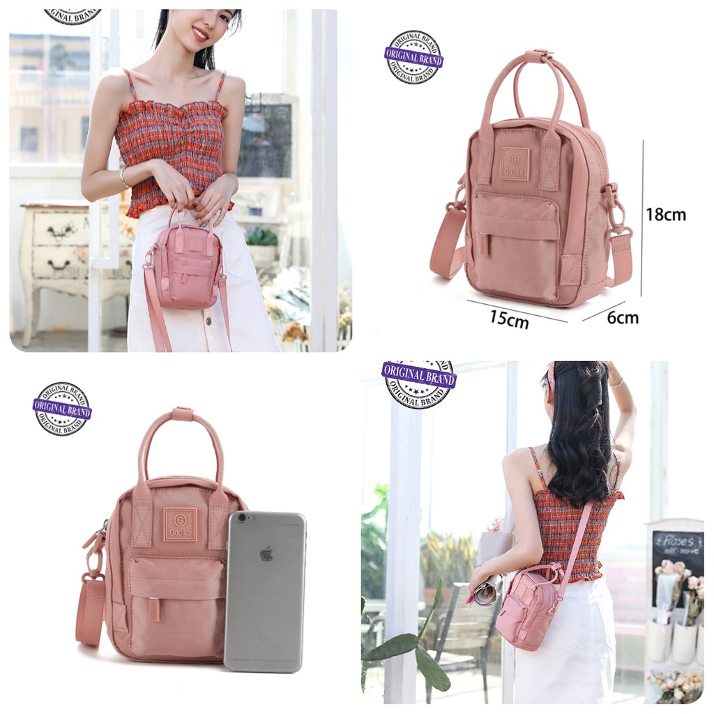 GUDIKA - Tas mini tas selempang wanita trendy 5159 - Tas Wanita Selempang Bahu Kekinian Terbaru Bahan Nylon Waterproof Anti Air - slingbag - tas mini - bag - cewek - imut - fashion - branded - santai - tas - slempang - termurah - ori - wanita