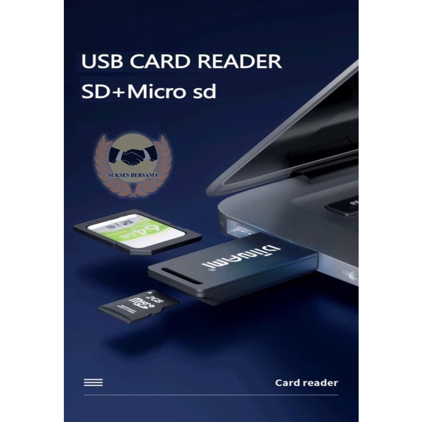 Card reader DIINAMI sd card &amp; Micro sd card high speed fast translit data usb 2.0 all in one for smartphone &amp; tablets BSB5056