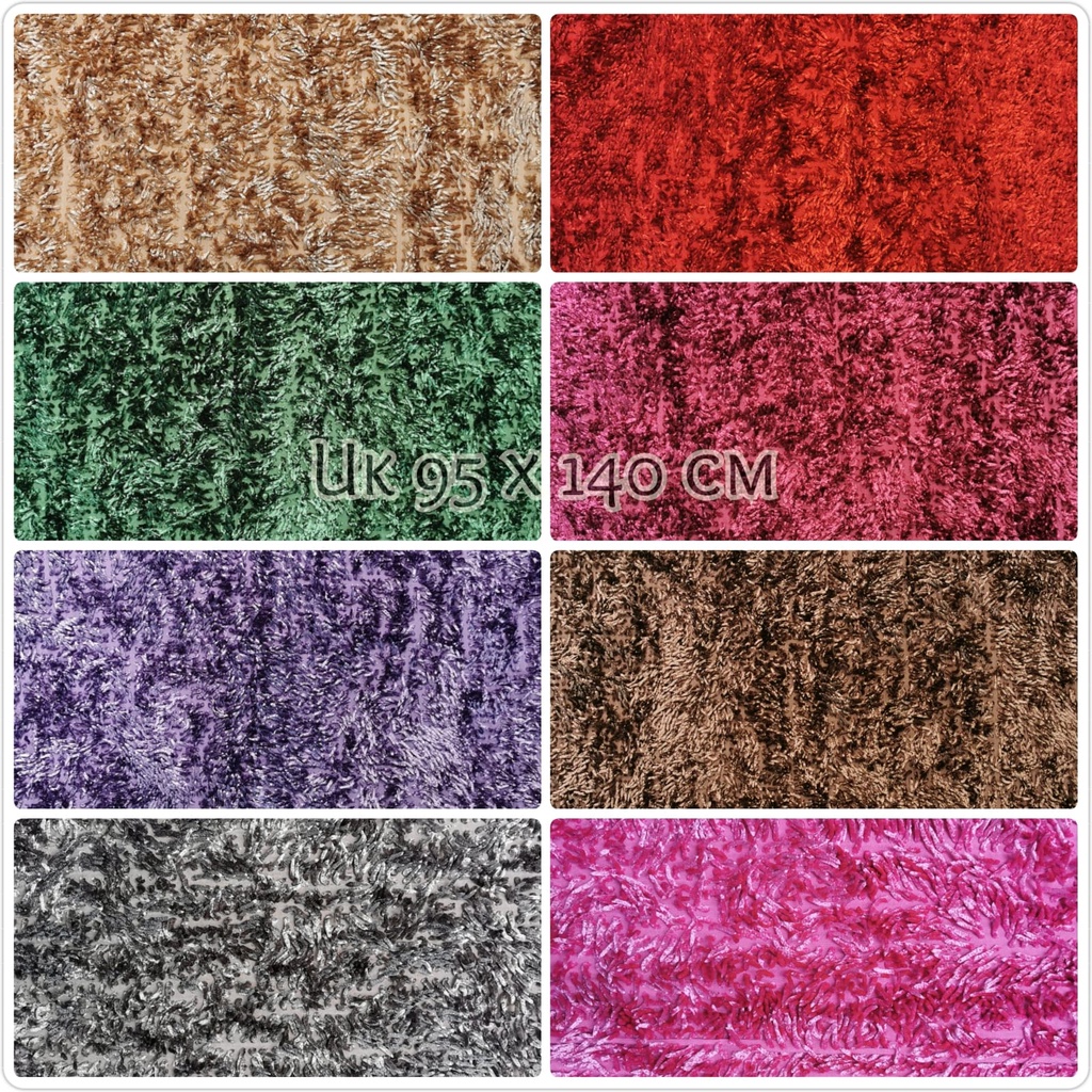 VL - COD MURAH KARPET CENDOL GLOSSY UK. +- 95 X 140 CM - ANTI SLIP