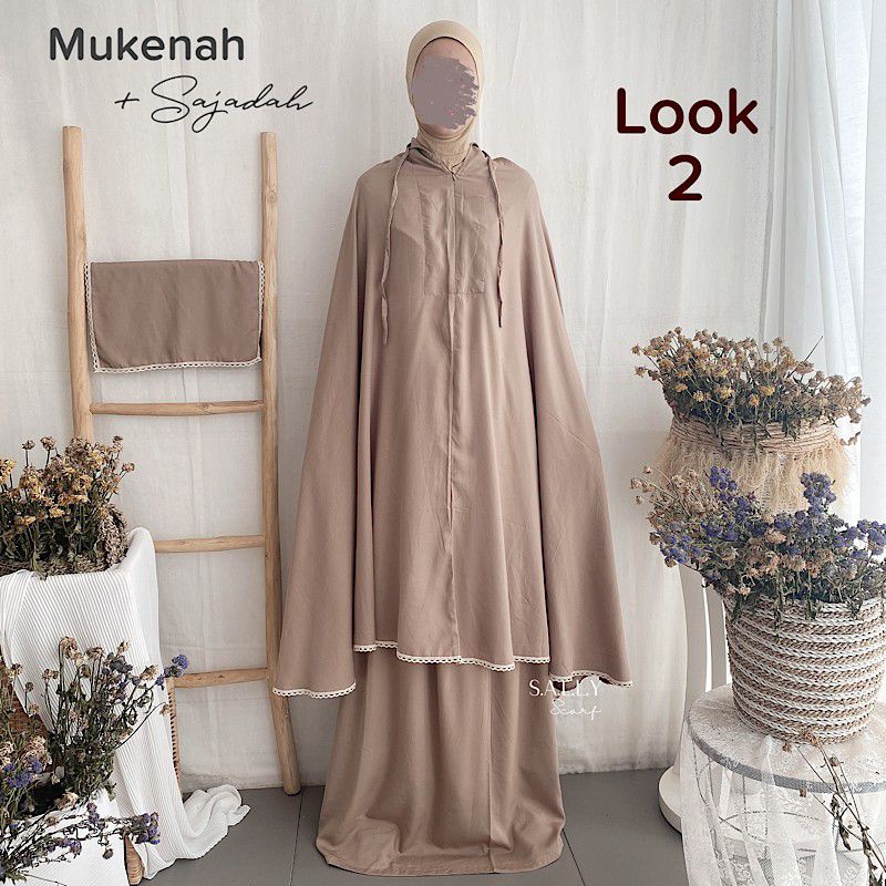 Mukena Travelling / Mukena Traveling by Sally Scarf/ Mukena Dewasa / Mukena Rayon