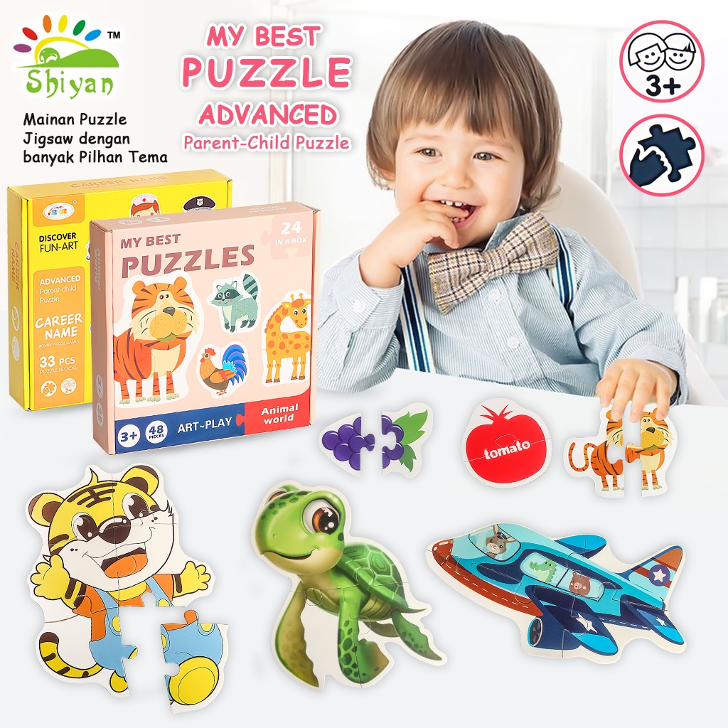 [Shiyan] puzzle berkarakter mainan jigsaw mainan edukasi anak menyatukan gambar karakter jigsaw puzzle children education toys