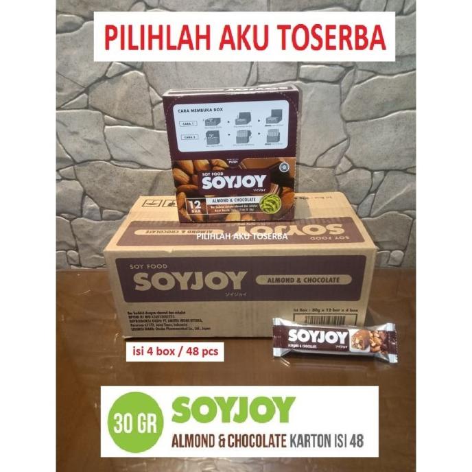 

SOYJOY - ISI 30 ALMOND PCS HARGA 4 KARTON 1 BOX GR 48 & CHOCOLATE DC51C1215