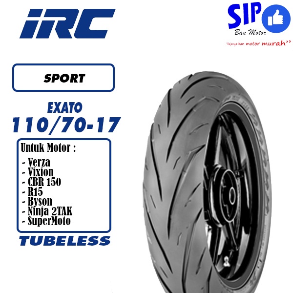 Ban motor sport tubeless IRC Exato 110 70 17 NR88