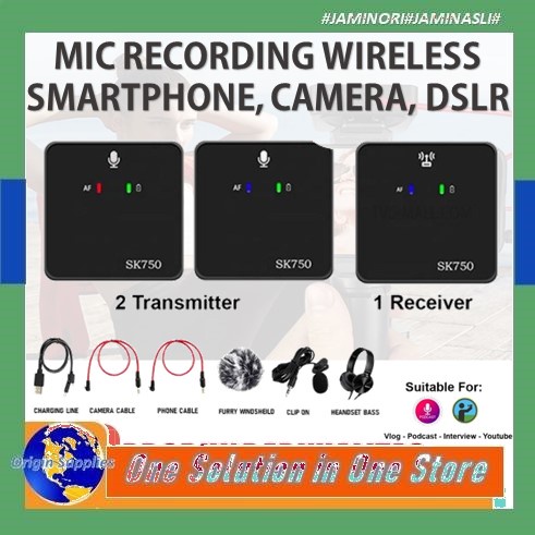 Mini Wireless Microphone SK750 - 2 Transmitter 1 Receiver