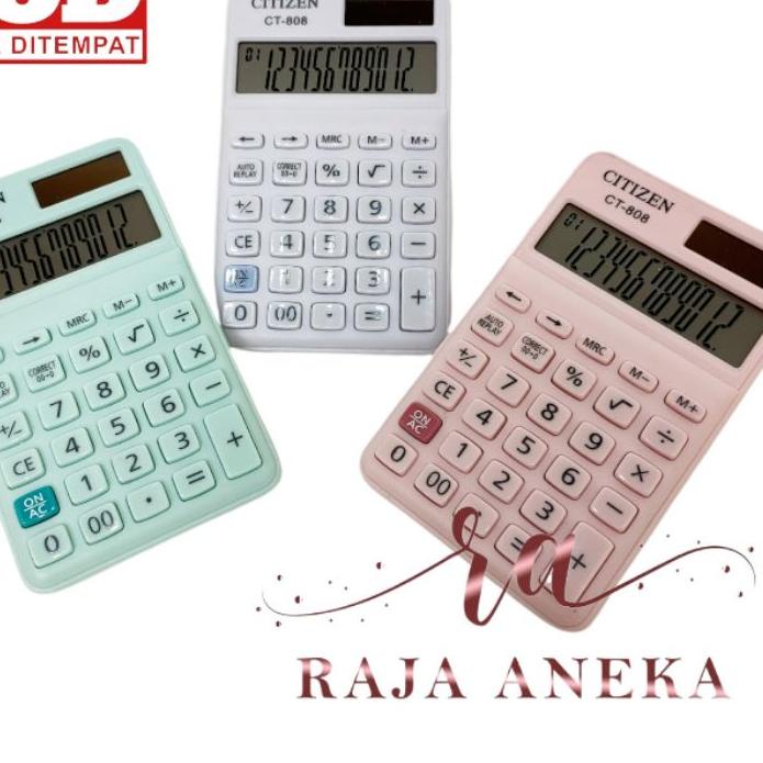 

ヤ Kalkulator Calculator Citizen CT 808 12 Digit Warna Menarik CT-808 Promo