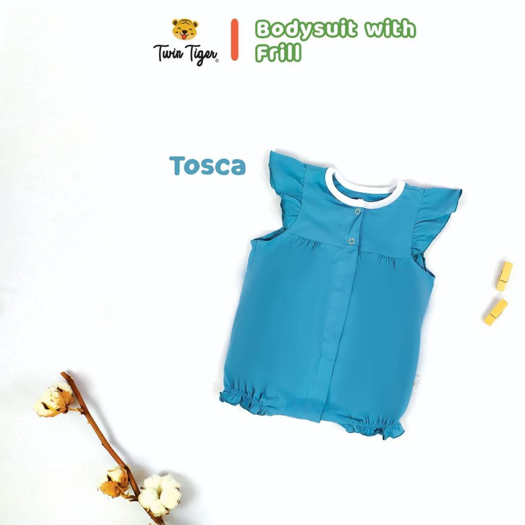 TWIN TIGER Ruffle Jumpsuit Romper bayi, Jumpsuit bayi, jumper bayi, Pakaian bayi perempuan