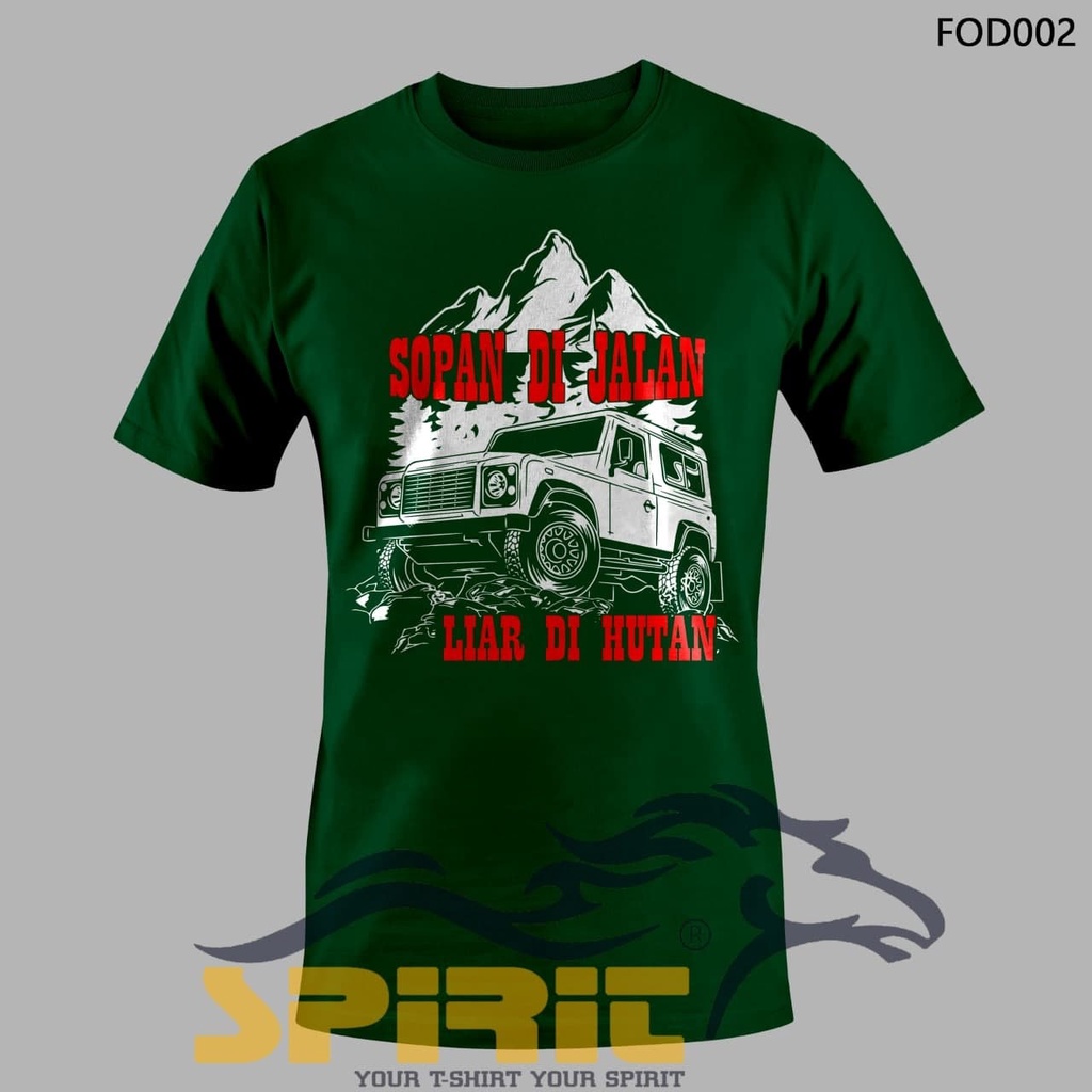 Kaos distro kata kata lengan pendek hobi off road special edisi sopan di jalan liar di hutan