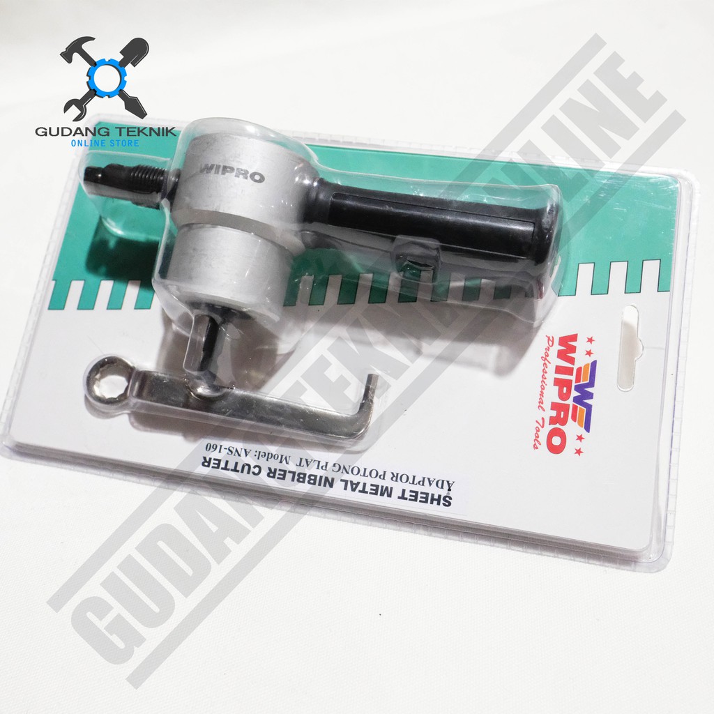 Adaptor Bor Jadi Pemotong Plat Wipro ANS-160 / Sheet Metal Nibbler Cutter Wipro Adapter Potong Besi Plat