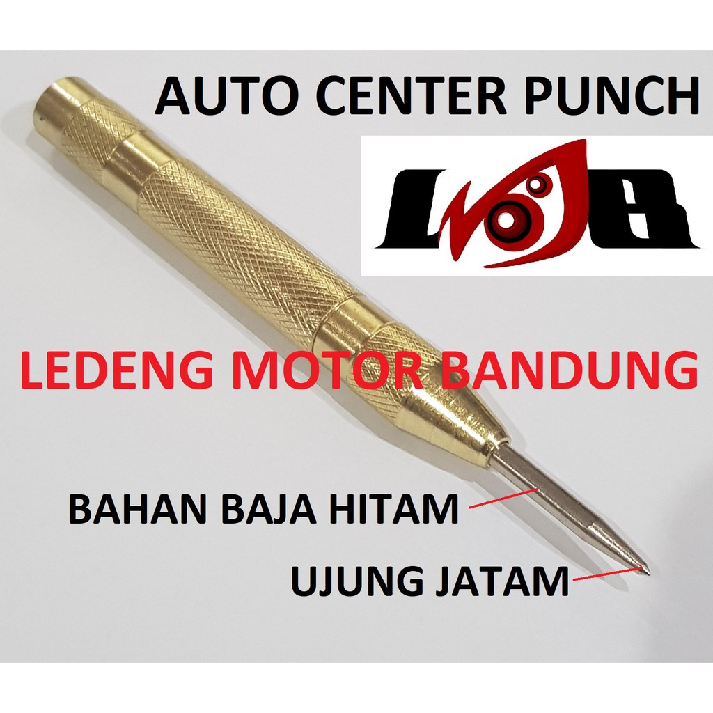 Baja Hitam Besi Buat Marking Titik Tengah Mata Bor Auto Center Punch Hammer