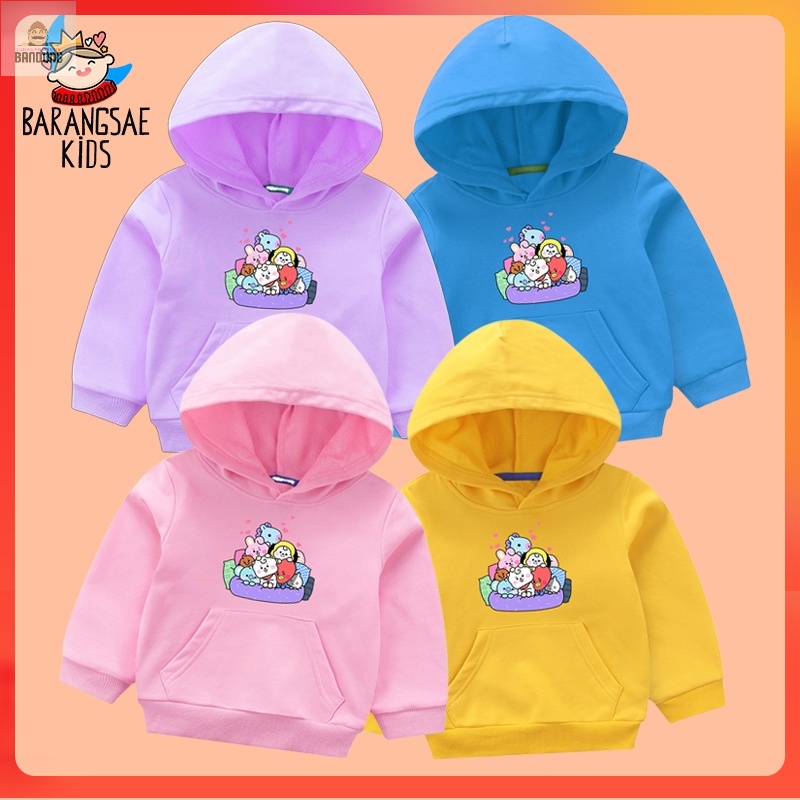 Brs Kids - Hoodie Anak BT21 Usia 1-7 Tahun - Hoodie Anak Laki Laki Perempuan BT21