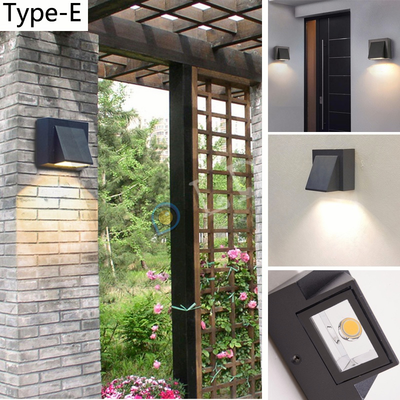 [COD] Lampu Dinding Modern Minimalis Lampu Pagar Lampu Teras Lampu Taman 220V Anti Air Warm White Lampu LED carport teras anti air minimalis garasi Dekorasi Rumah Waterproof Warm White LED outdoor waterproof wall lamp Garden Porch Light Lighting Aluminum