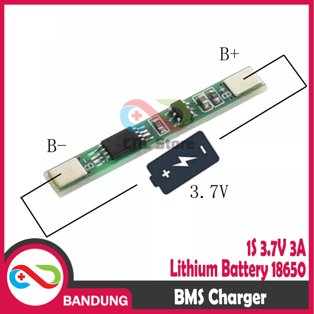 BMS 1S 3.7V 3A CHARGER LITHIUM BATTERY 18650