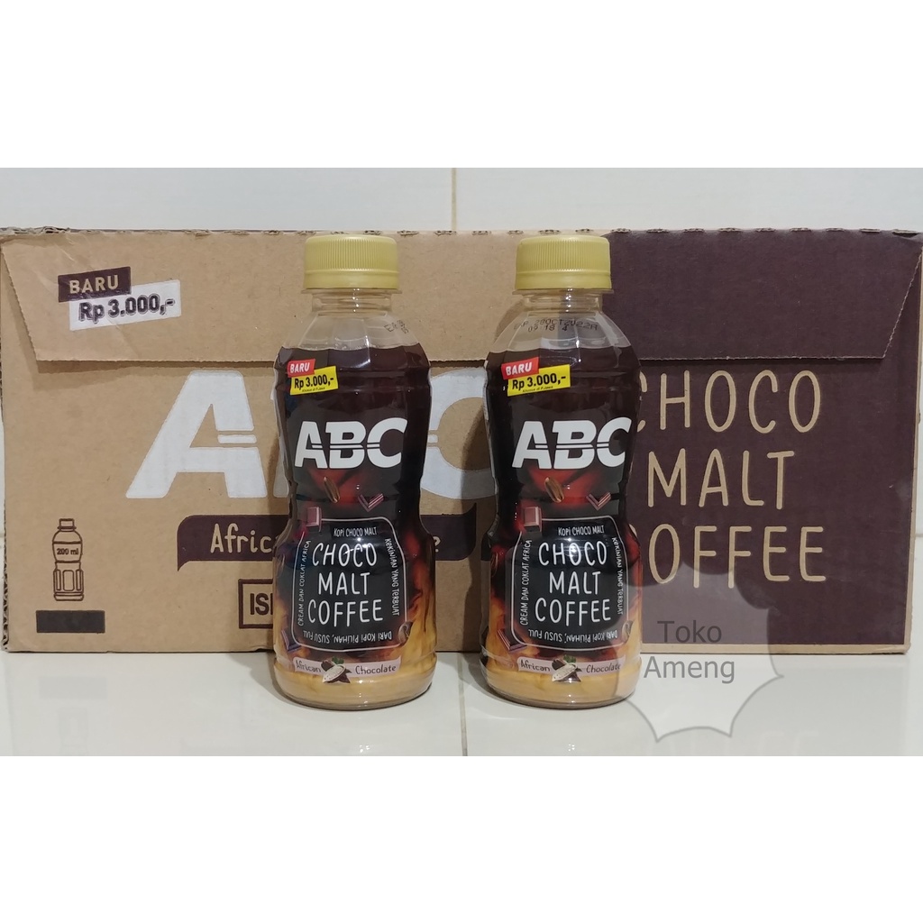 

ABC Choco Malt Coffee Botol 200ml - 1 Dus (24 pcs)