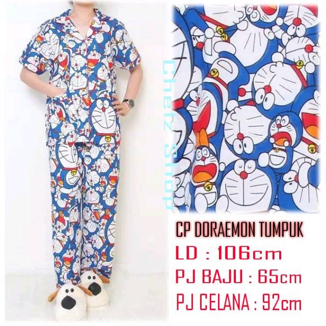 Baju Tidur Piyama Wanita/Cewek Pajamas Dewasa Motif Karakter Murah High Quality