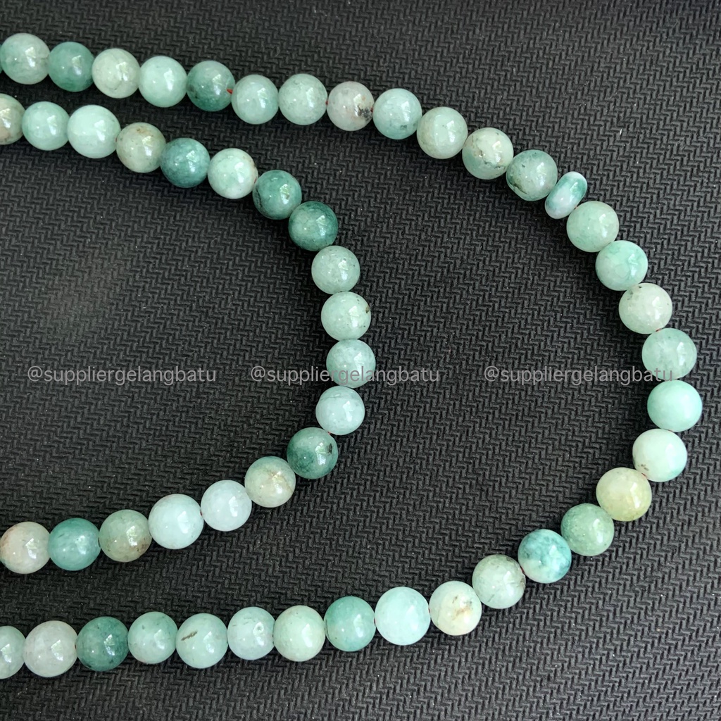 tasbih batu BLUE AMAZONITE 10mm 99 butir premium tasbeh badar BIRU