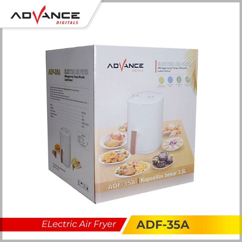 Electrik Air Fryer Digital Advance Original ADF35A// Alat Penggoreng Tanpa Minyak