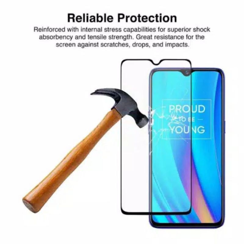 Tempered Glass Vivo Y12 Y15 Y17 Full Cover Premium Quality Protector