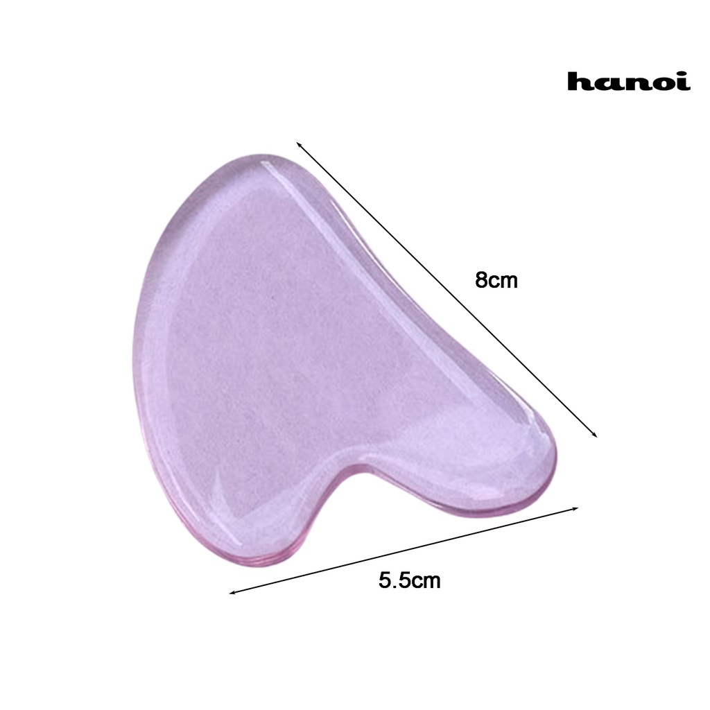 HQTM_Massage Roller Board Heart-Shaped Relieve Face Tension Transparent Skin Care Guasha Stone for Adult