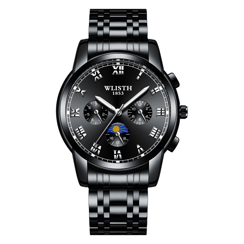 SALE Jam Tangan Pria Import Wlisth S509 Rantai Stainless Steel Original