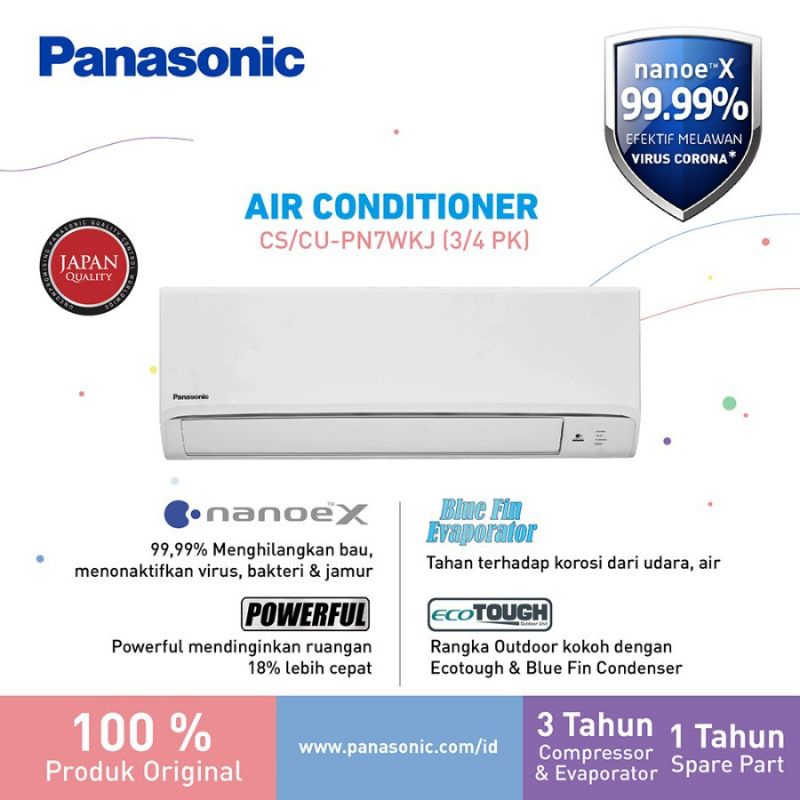 AC PANASONIC ECOSMART NANO-E BLUEFIN 0,75PK CS/CU-PN7WKJ