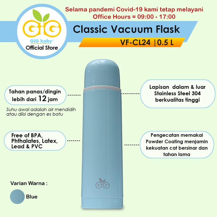 Makassar ! GIG Baby Classic Vacuum Flask 500 ML