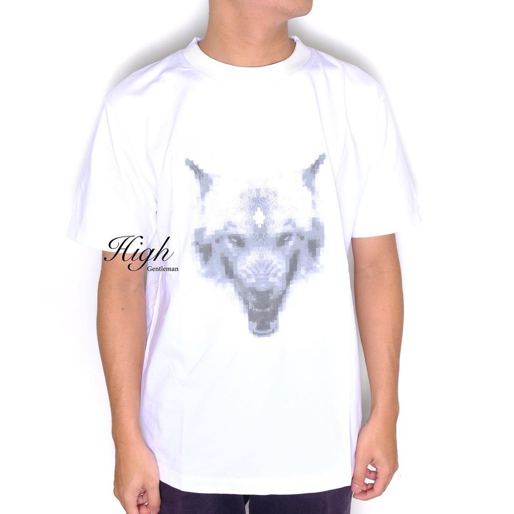 Mrcelo Burlon FW21 Cross Wolf Tee White/Grey 100% Authentic