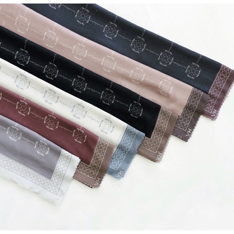 JILBAB VOAL MOTIF VANILA HIJAB KW KATALOG P