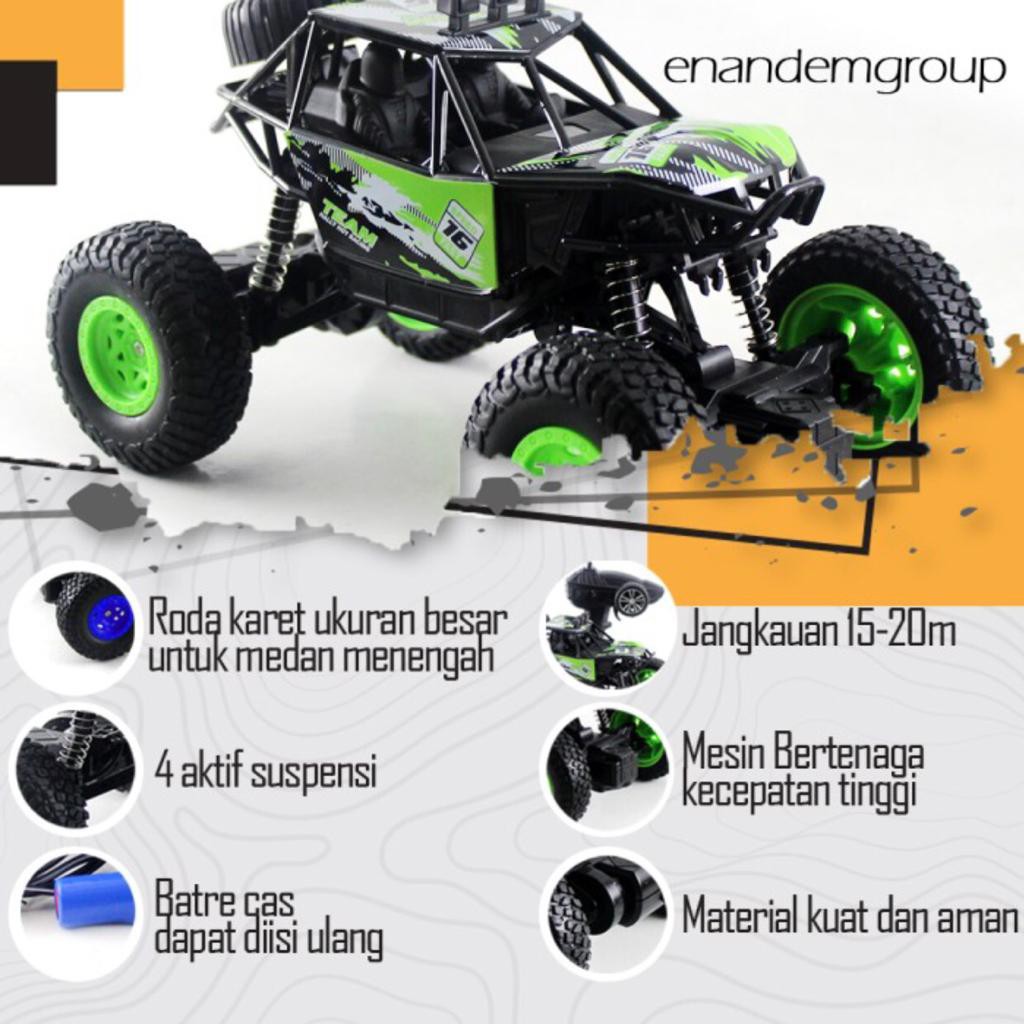 MAINAN RC JEEP OFFROAD BODY METAL 1:20  MAINAN ANAK