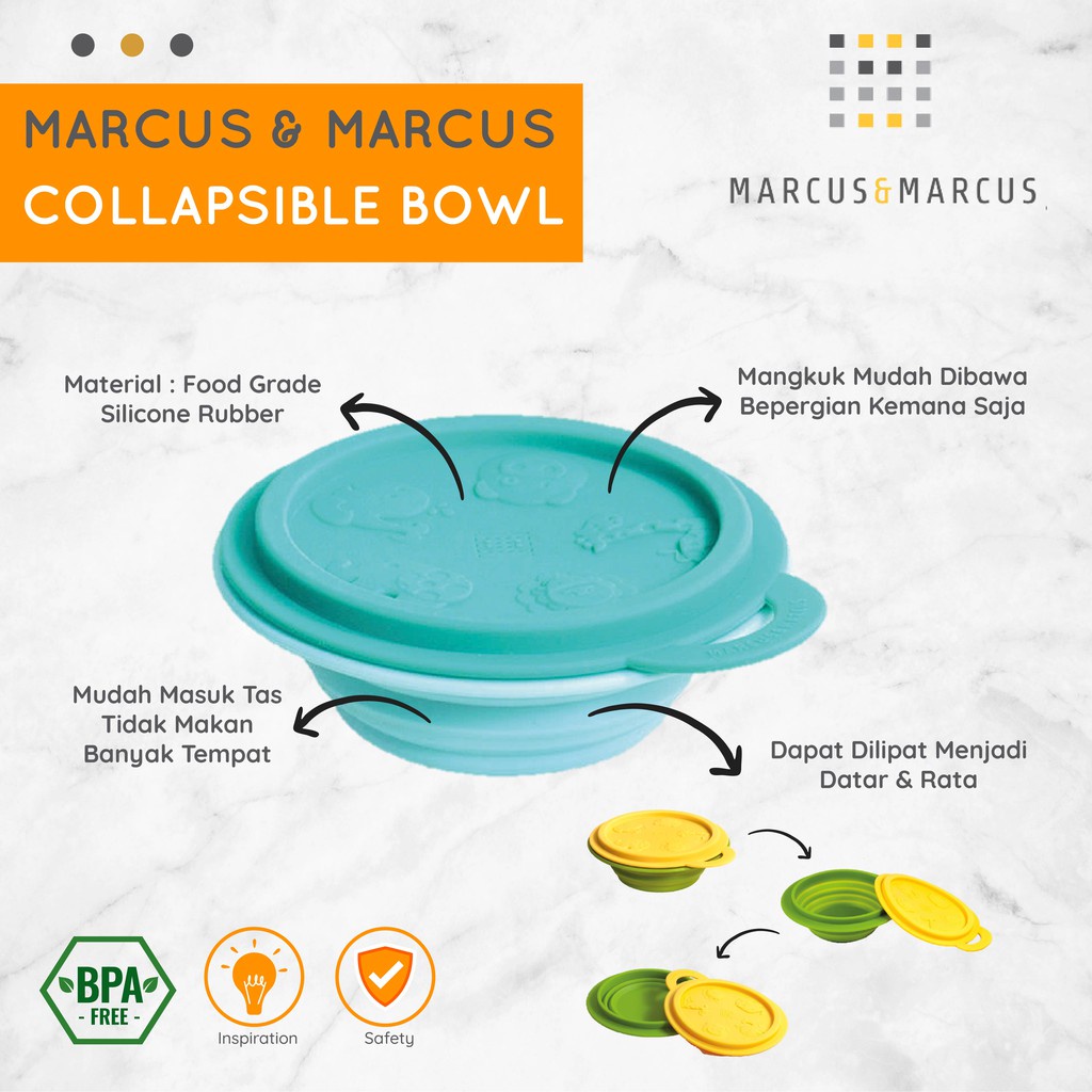 Castle - Marcus &amp; Marcus Collapsible Baby Bowl - Mangkok Lipat MNM - Mangkuk Makan Silikon