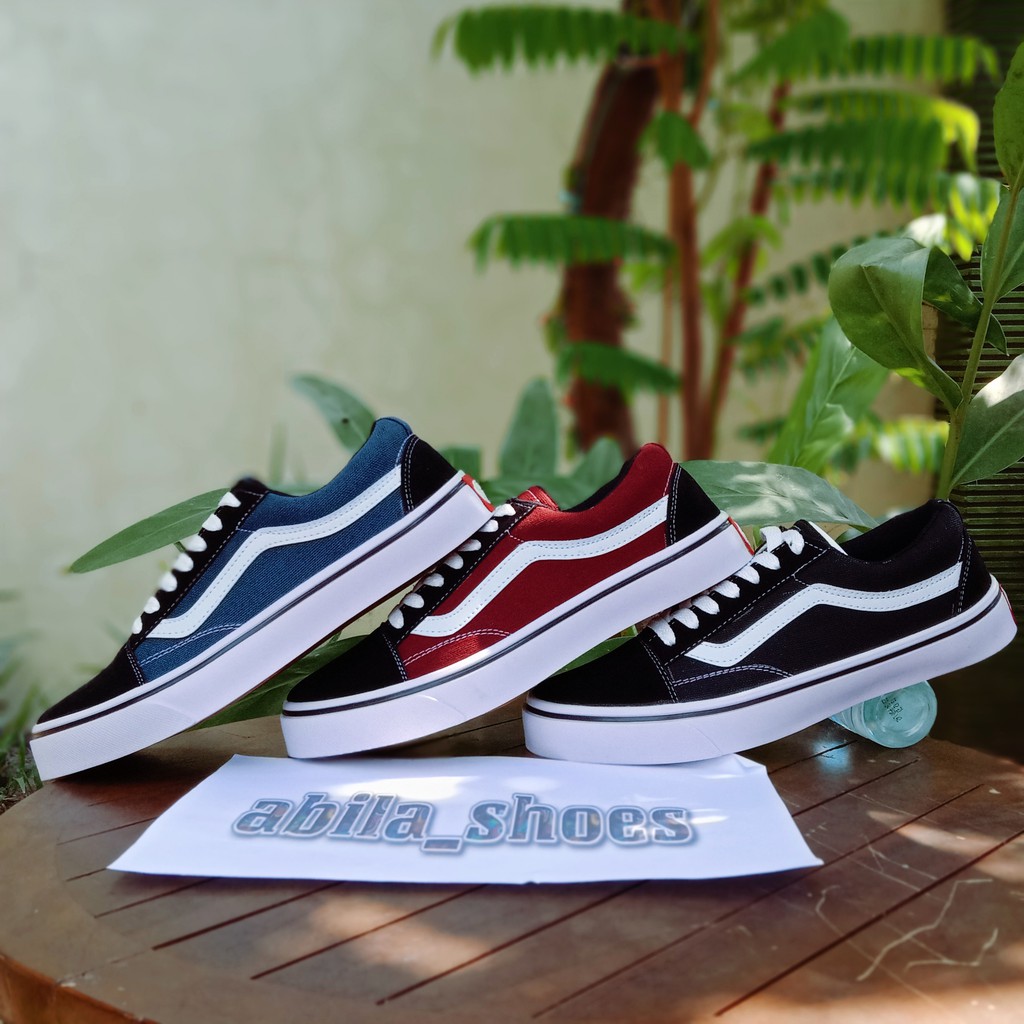COD Sepatu Vanss Old skoll BLACK MARON NAVY Size 36-43 GRADE Premium Sneakers Terlaris-6