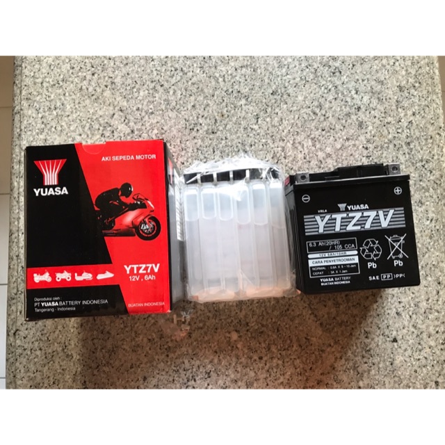 Aki kering Yuasa YTZ7V Nmax Vario 150 New Aerox Lexy Accu yuasa 12V 6Ah