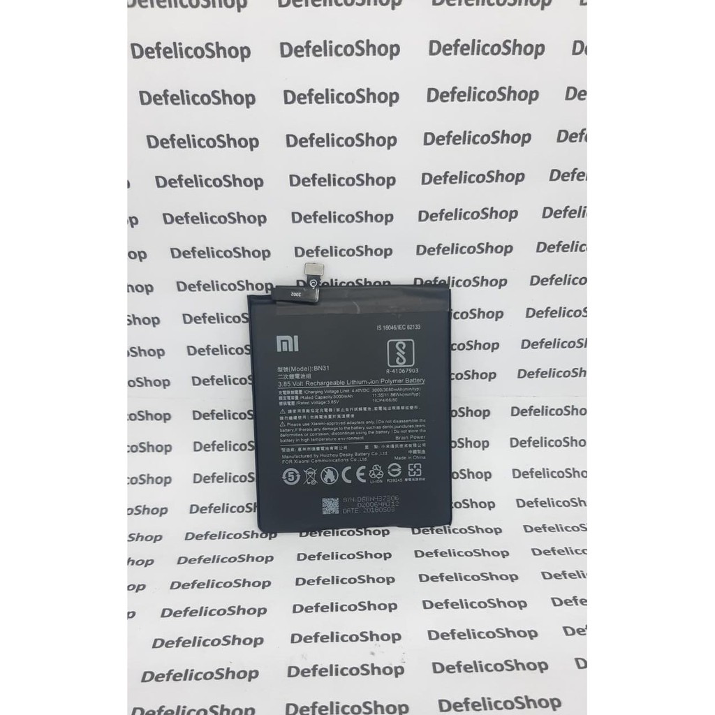 Baterai HP Xiaomi Note 5A BN31 Batrai Xiomi Mi5X Batre MiA1 Mi A1 Mi 5X
