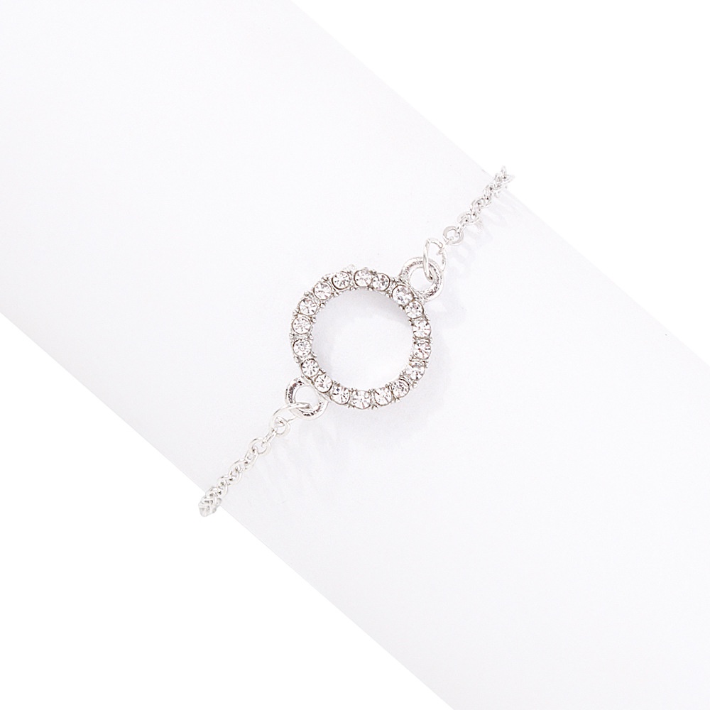 AZ213 Gelang Wanita Diamond Titanium Premium Lapis 18K Anti Karat Berlian Korea Untuk Wanita-4