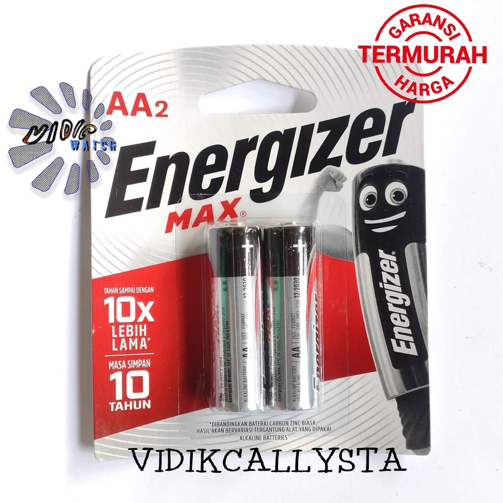 BATERAI ENERGIZER MAX AA AAA A3 A2 E91 BP2 LR 6 / AAA A3 E92 BP3 LR03 1.5V ASLI ISI 2