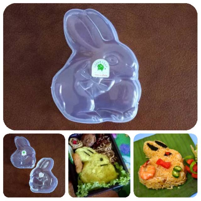 Cetakan bento kelinci berdiri puding jelly coklat rabbit cetakan kelinci