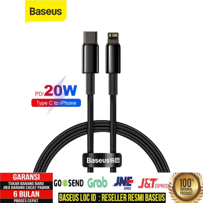 Baseus Tungsten Gold Fast Charging iPhone 12 Kabel Type-C to iP PD 20w