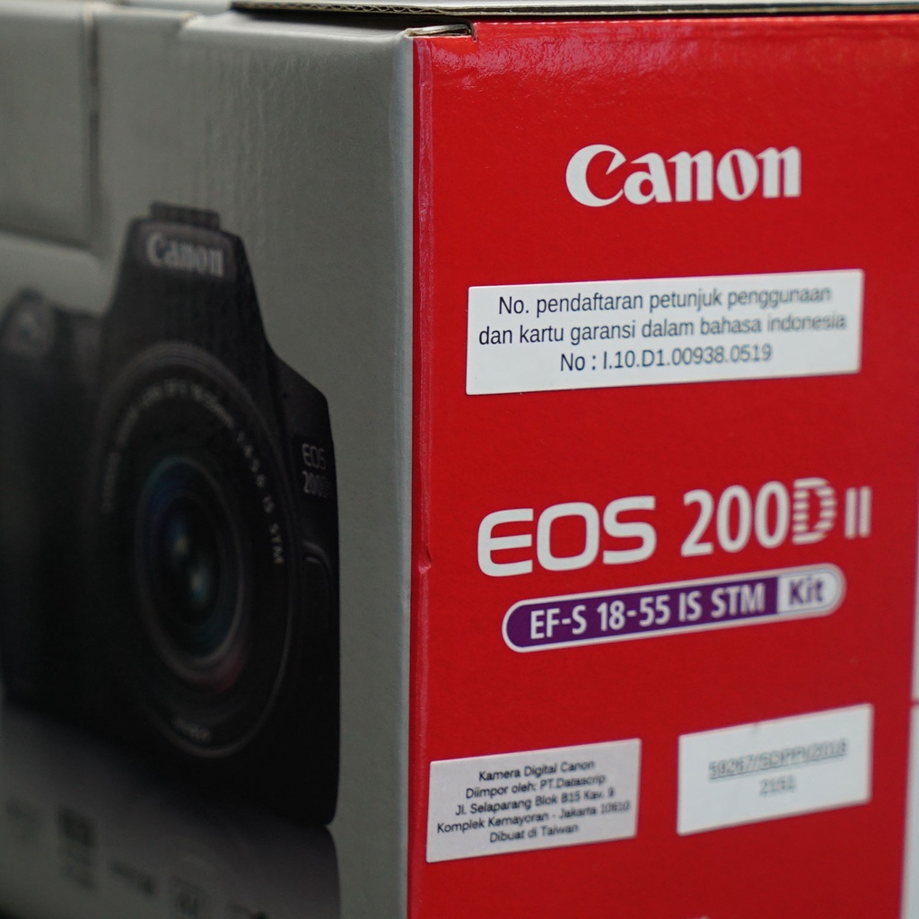 Canon EOS 200D Mark II Kit 18-55 IS STM Baru Bukan Bekas