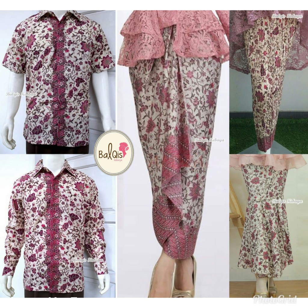 KEBAYA COUPLE ROK LILIT PLISKET DUYUNG DAN KEMEJA PENDEK