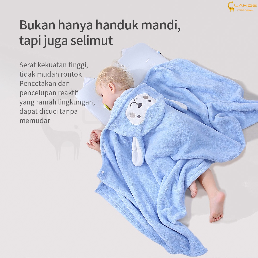 LAKOE Handuk Mandi Bayi handuk anak kartun lucu untuk 0-6 Tahun